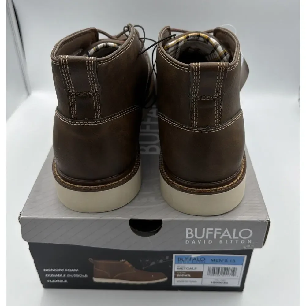 New! Buffalo David Bitton Men’s Chukka Boots – Brown, Memory Foam, Metcalf Sz 13